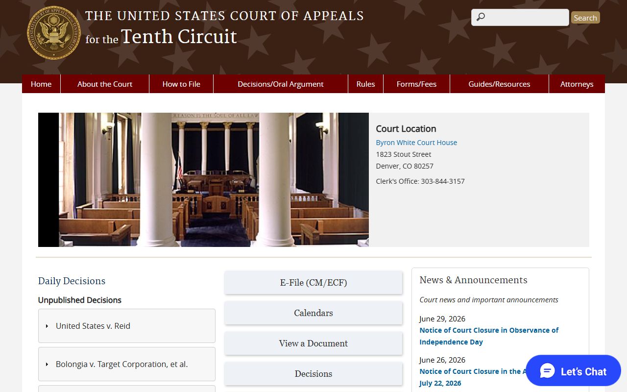 Linn County court records Tenth Circuit federal appeal access