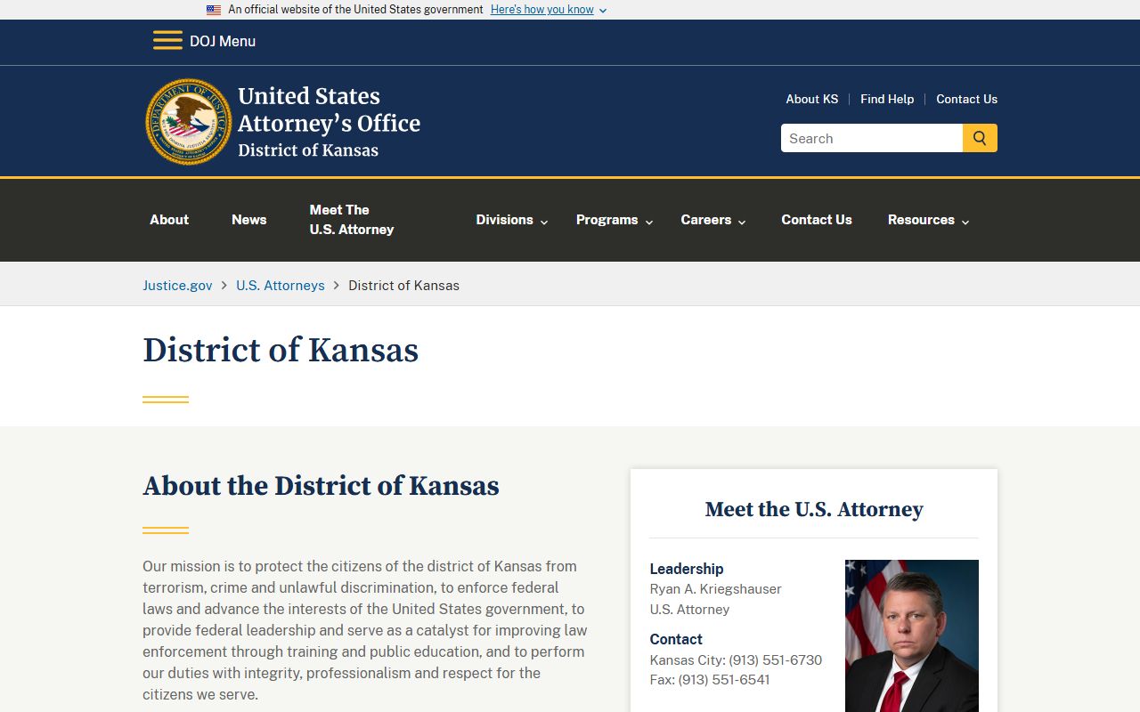 Linn County court records federal prosecution office for Kansas