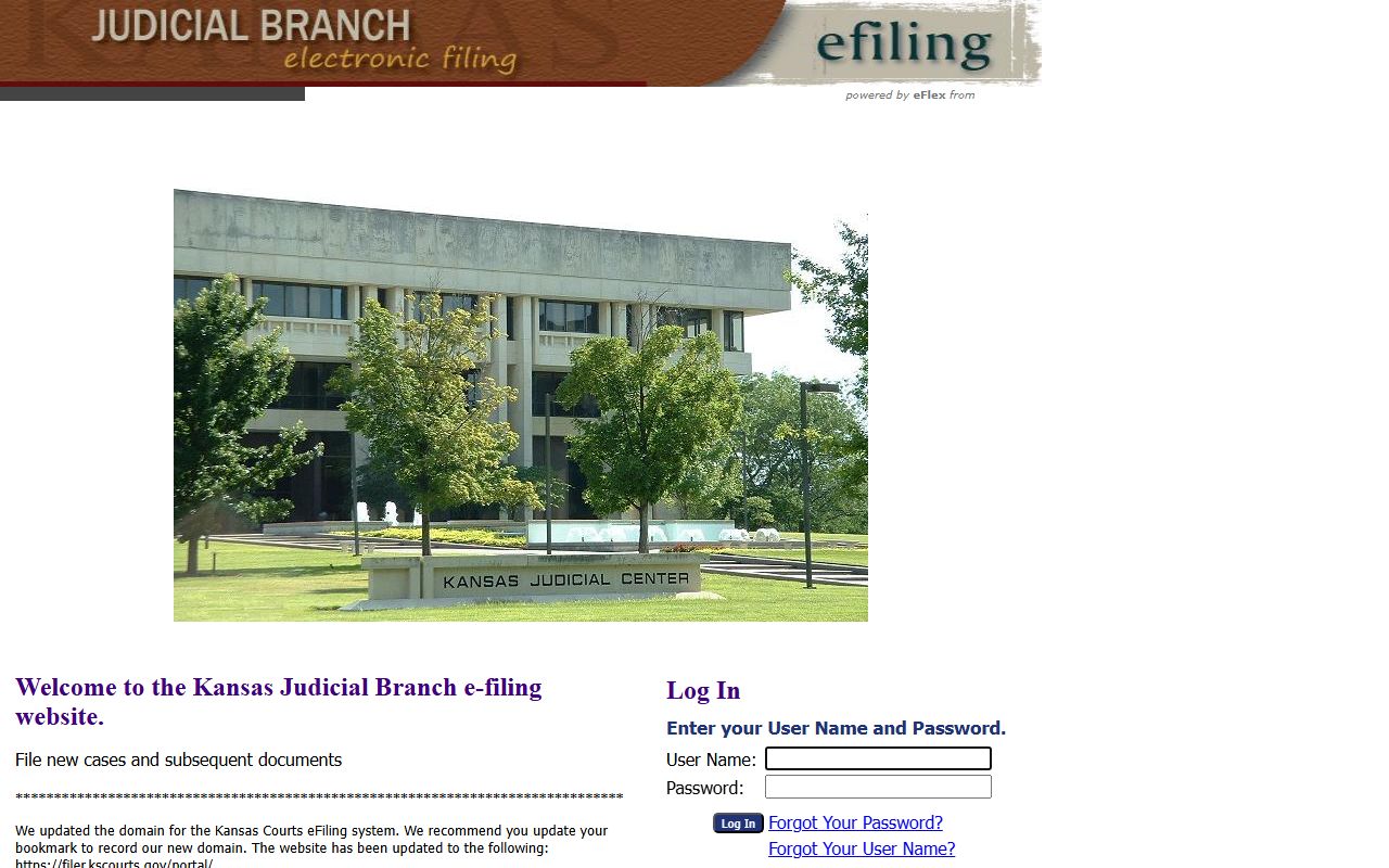 Linn County District Court Kansas eFlex filing access