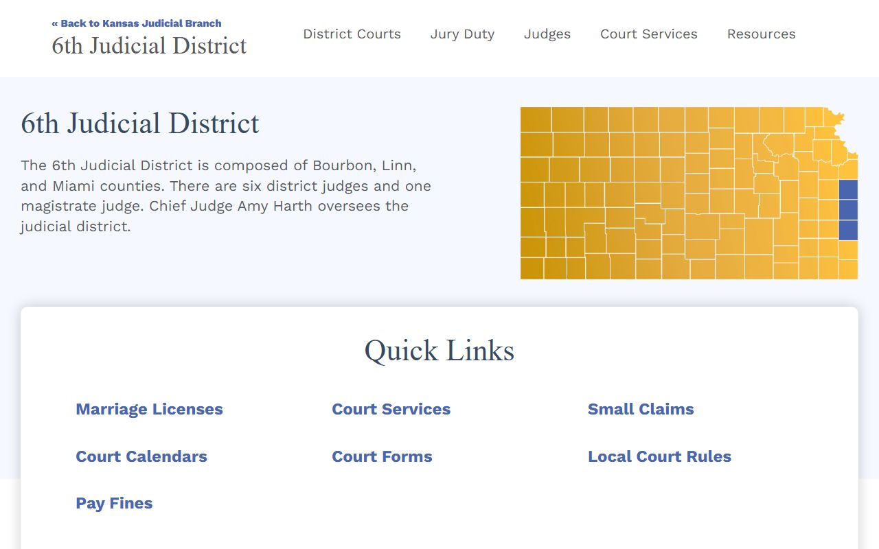 Linn County court records 6th Judicial District page