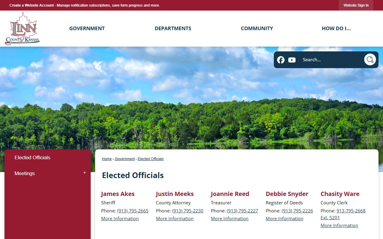 Linn County court records elected officials page