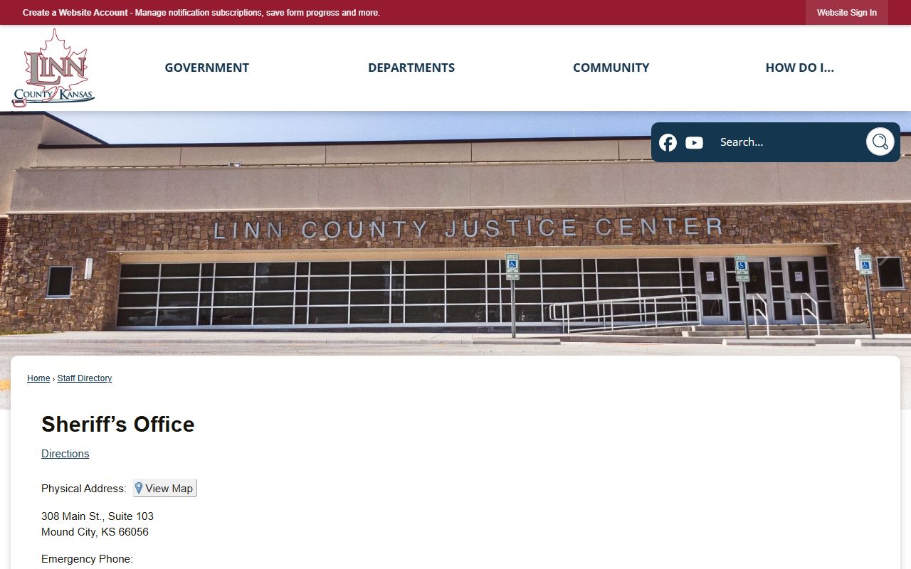 Linn County Sheriff contact source for inmate records