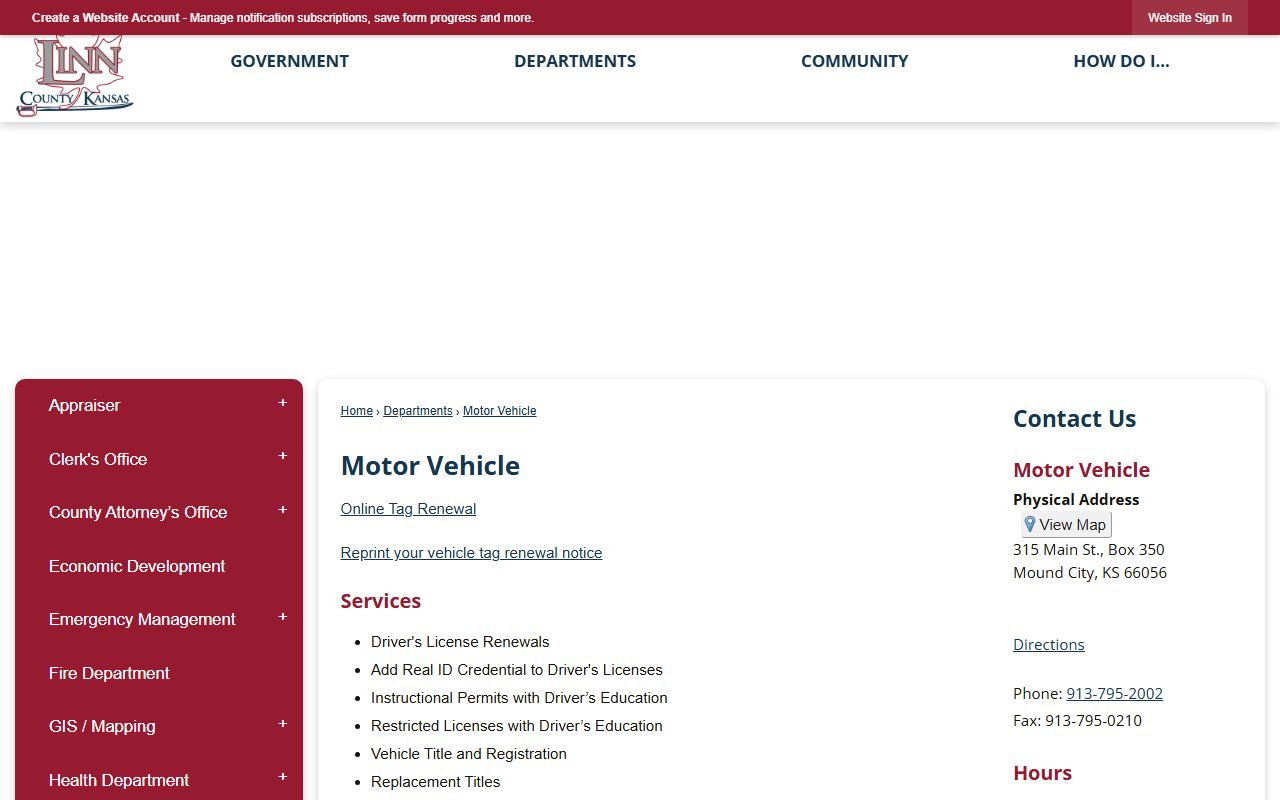 Linn County traffic court records motor vehicle office source